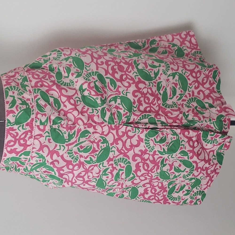 L.L. Bean Crab & Lobster Print Skirt